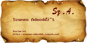 Szenes Adeodát névjegykártya